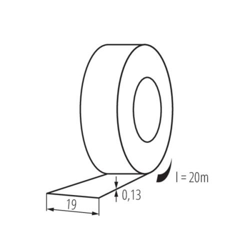 Ізострічка IT-1/20-GN, 20 м.п., зелена, Kanlux 1274