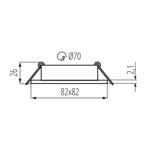 Світильник точковий DALLA DTL-B, Gx5.3/GU10, IP20, чорний, Kanlux 22434