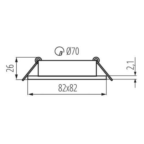 Світильник точковий DALLA DTL-W, Gx5.3/GU10, IP20, білий, Kanlux 22435