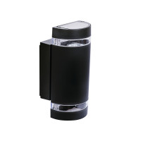 Світильник настінний ZEW EL-235U-B, 2xGU10, IP44, чорний, Kanlux 22441