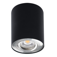 Світильник точковий BORD DLP-50-SR/B, GU10, IP20, чорний/срібло, Kanlux 22558