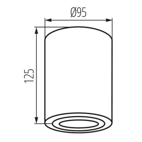 Світильник точковий BORD DLP-50-SR/W, GU10, IP20, білий/срібло, Kanlux 22559