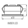 Світильник точковий IMBER LED WW, 1W, 105lm, 3000K, IP65, чорний, Kanlux 23523