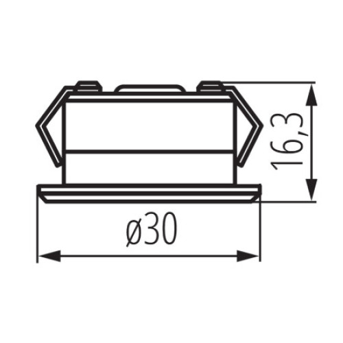 Світильник точковий IMBER LED NW, 1W, 105lm, 4000K, IP65, чорний, Kanlux 23524