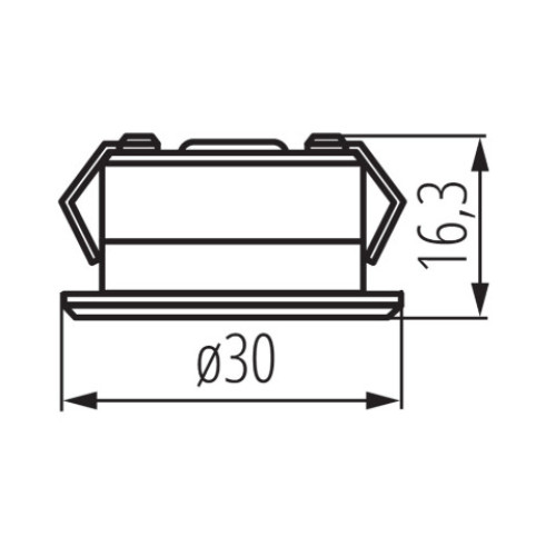 Світильник точковий IMBER LED WW, 1W, 105lm, 3000K, IP65, білий, Kanlux 23526