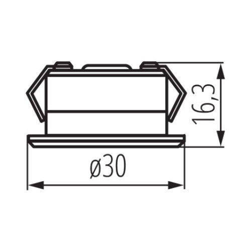 Світильник точковий IMBER LED CW, 1W, 105lm, 6500K, IP65, білий, Kanlux 23528