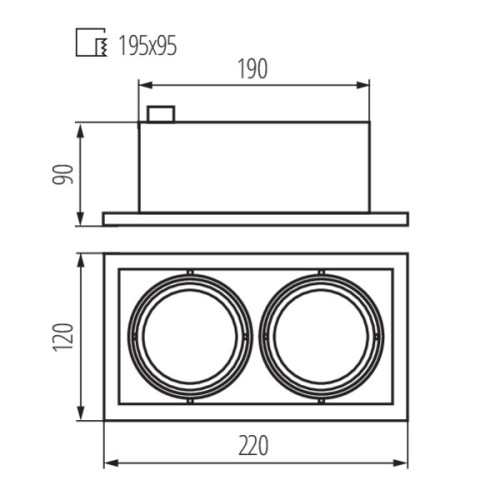 Світильник точковий MERIL DLP-250-W, GU10, IP20, білий, Kanlux 26481
