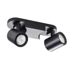 Світильник спот LAURIN EL-2I B, 2xGU10, IP20, чорний, Kanlux 29123