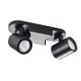 Світильник спот LAURIN EL-2I B, 2xGU10, IP20, чорний, Kanlux 29123