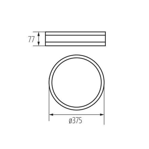 Світильник стельовий JASMIN 370-B, 2хE27, IP20, чорний, Kanlux 29208