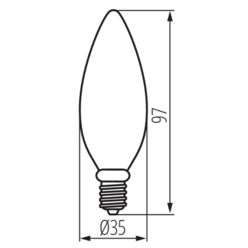 Лампа XLED C35E14 4,5W-WW-M E14 470lm 2700K Kanlux 29620