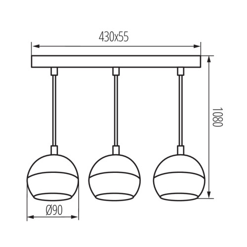 Світильник підвісний GALOBA C, 3xGU10, IP20, білий, Kanlux 33684