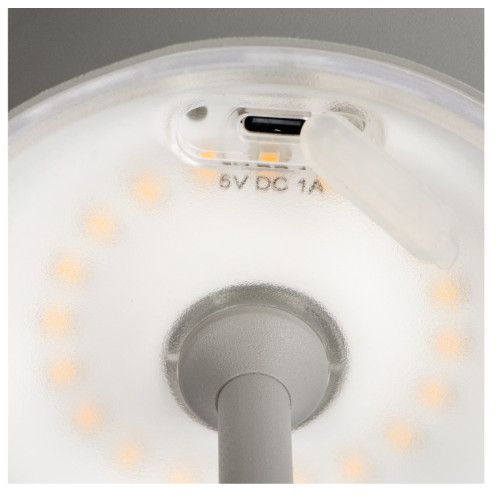 Настільна лампа INITA LED W, 1.2Вт, 3000К, IP54, сірий, Kanlux 36326