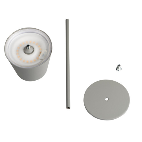 Настільна лампа INITA LED W, 1.2Вт, 3000К, IP54, сірий, Kanlux 36326