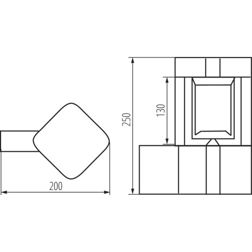 Світильник фасадний PEVO EL25, GX53, IP44, графіт, Kanlux 36552