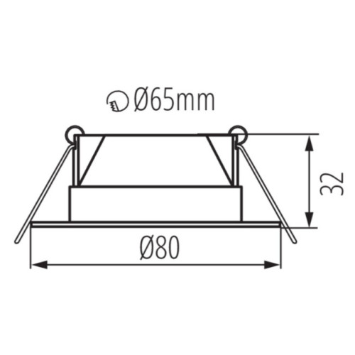 Світильник точковий FIZU, 4.8 Вт, 4000К, IP44, чорний, Kanlux 38261