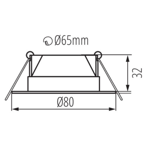 Світильник точковий FIZU, 4.8 Вт, 4000К, IP20, чорний, Kanlux 38263