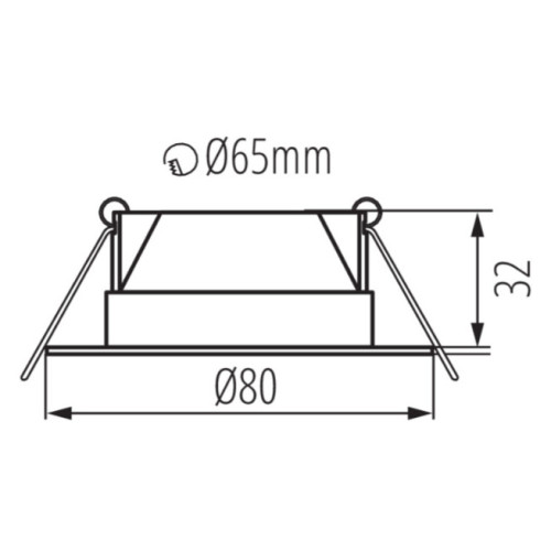 Світильник точковий FIZU, 4.8 Вт, 3000К, IP20, білий, Kanlux 38264