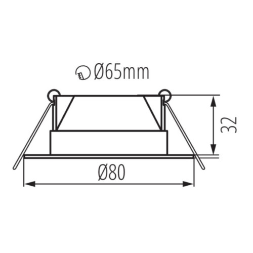 Світильник точковий FIZU, 4.8 Вт, 3000К, IP20, чорний, Kanlux 38265