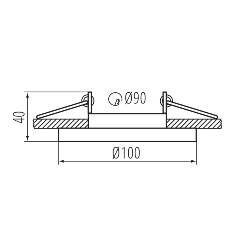 Світильник точковий ARET DTO, Gx5.3/GU10, IP20, білий/чорний, Kanlux 38360