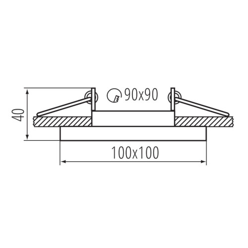 Світильник точковий ARET DTL, Gx5.3/GU10, IP20, білий, Kanlux 38364