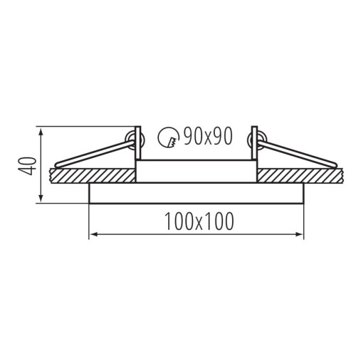 Світильник точковий ARET DTL, Gx5.3/GU10, IP20, чорний, Kanlux 38365